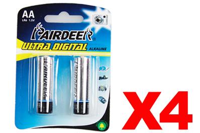 8 PCS PAIRDEER ULTRA DIGITAL AA ALKALINE BATTERIES FOR DIGITAL CAMERAS ...
