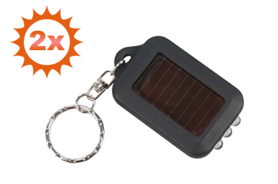 FREE Shipping Today: 2x Mini Solar Powered Torch with Keyring