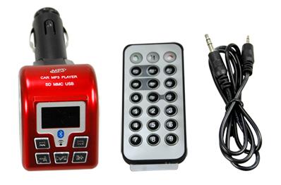 Car MP3 Wireless FM Transmitter with Stereo Bluetooth and Handsfree Function