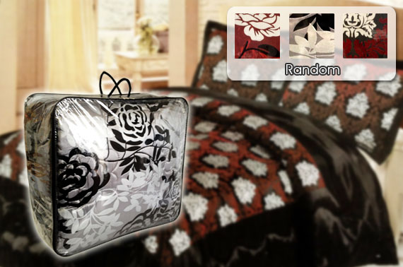 Luxury 3-Piece Floral Soft Comforter Set (Random Colour)