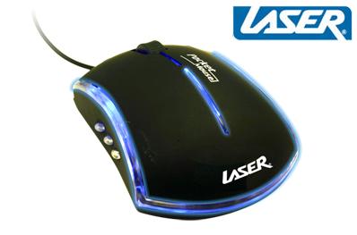 LASER Notebook Travel Mouse with Retractable Cable (MOUSE-TRAVEL)