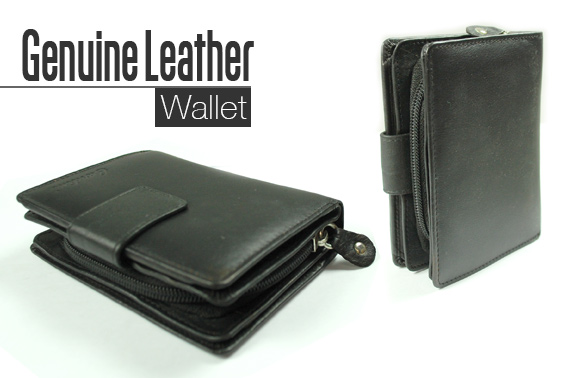 Super Deal: Quality Ladies Leather Wallet - Black