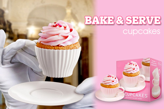 4 Tea Cupcakes - Bake & Serve Cupcake Silicone Moulds