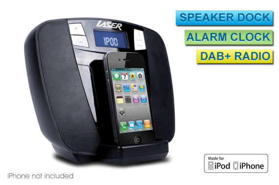 iRange Speaker Dock with DAB+ Radio and Alarm Clock