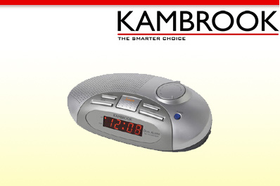 KAMBROOK AM/FM Dual Alarm Clock Radio KCR40