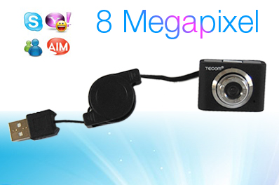 8 Megapixel USB Webcam for Laptops and PCs