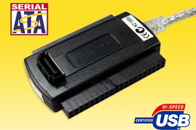 USB 2.0 To SATA/IDE (2.5/3.5/5.25 Inch) Adapter Kit