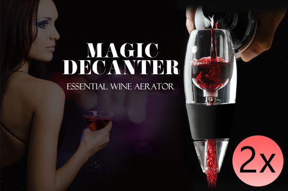 2x Magic Wine Decanter and Sediment Filter