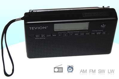 Refurbished (Immaculate) Tevion 4-Band (AM/FM/SW/LW) Long Distance Radio with Digital Alarm Clock
