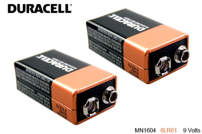 FREE Ozstock Day: 2 x DURACELL 9V Alkaline Batteries MN1604
