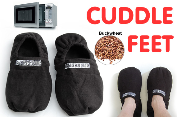 Microwaveable Cuddlee Black Quality slippers Feet  for Socks/Slippers, feet Hot hot