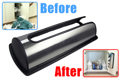Stainless Steel BagStor Plastic Bag Holder and Dispenser