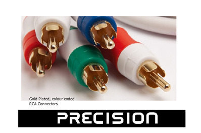 Wii Component 1.8M AV Cable Gold Plated LASER Precision