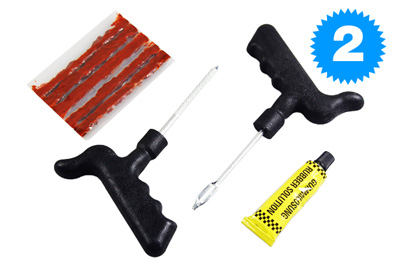 2 x Set of Emergency DIY Tyre Puncture Repair Kit