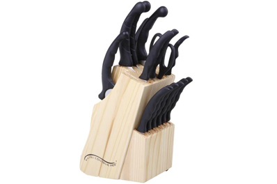 15 Piece Knife Set - Katsu Contour Pro with Wooden Counter Block - Cutting Edge Technology!