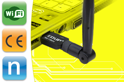 High Power Long Range Mini USB Wireless N Adapter with Antenna