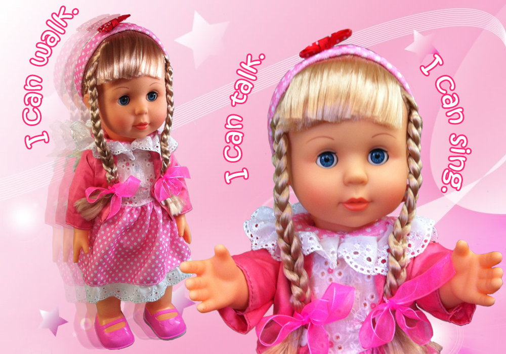Lovely Walking / Talking / Singing Doll in Pink Dress
