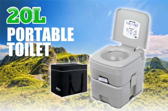 20L Outdoor Portable Camping Toilet with Bonus Carry Bag