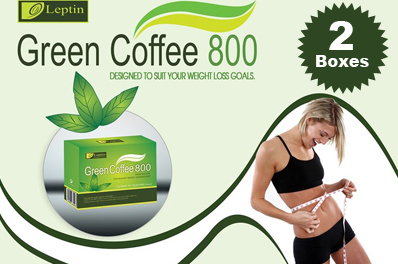 2 Boxes of Leptin Green Coffee 800 - The Original Natural Beverage for Healthy Weight Management