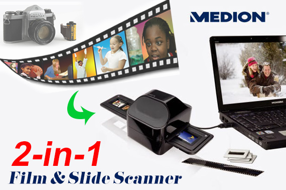 Factory Repacked Medion 2-in-1 Film and Slide USB Scanner