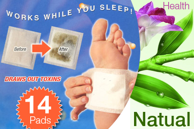 MUDOKU Detox Foot Pads (14 Pads) - Based on Ancient Japanese Reflexology