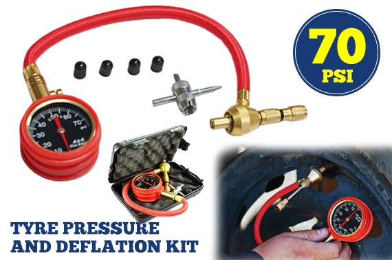 Professional Rapid Tyre Deflator with Pressure Gauge Valve Tool
