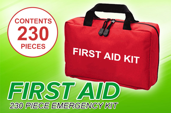 230 Pieces Emergency First Aid Kit - ARTG Registered