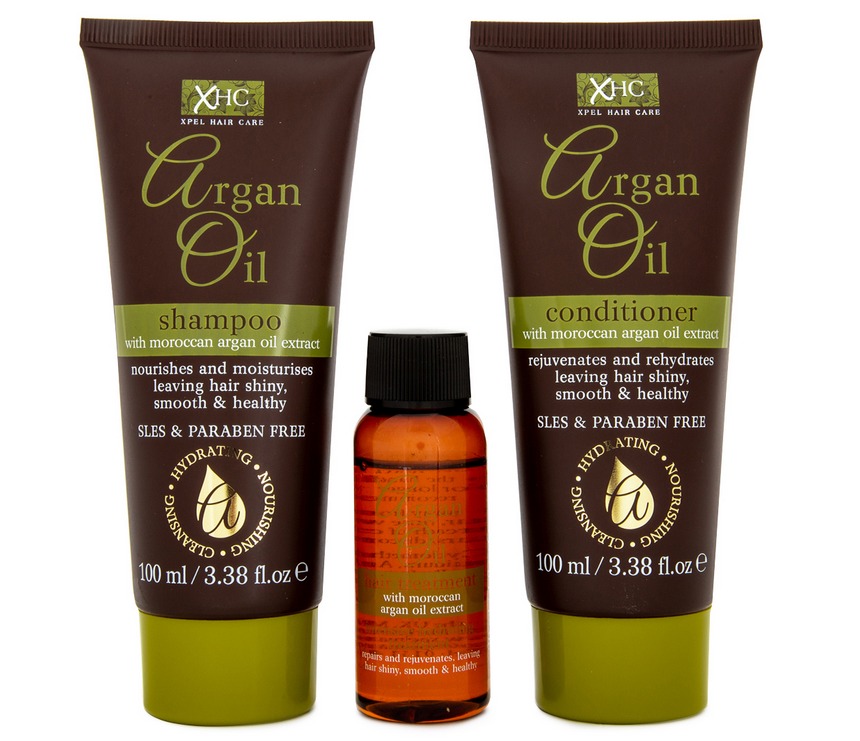 XHC Argan Oil Hair Gift Set 3 PackShampoo, Conditioner, Hair Treatment