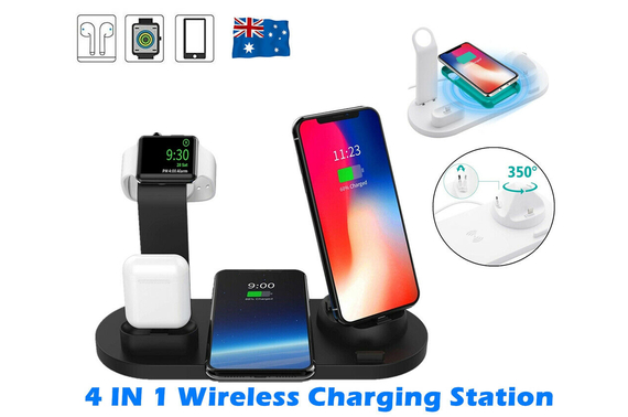 4in1 Qi Wireless Charger Fast Charging Dock Station
