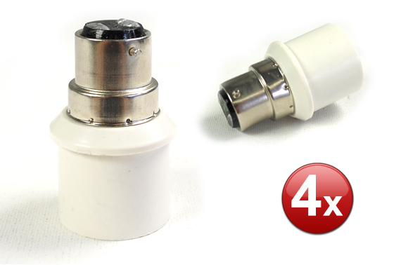 FREE Ozstock Day: 4 Pieces E27 to B22 Light Bulb Socket Converter