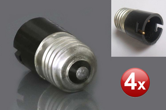 FREE Ozstock Day: 4 Pieces B22 to E27 Light Bulb Socket Converter