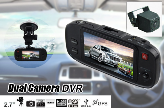 Dual Camera In-Car Digital Video Recorder (DVR)