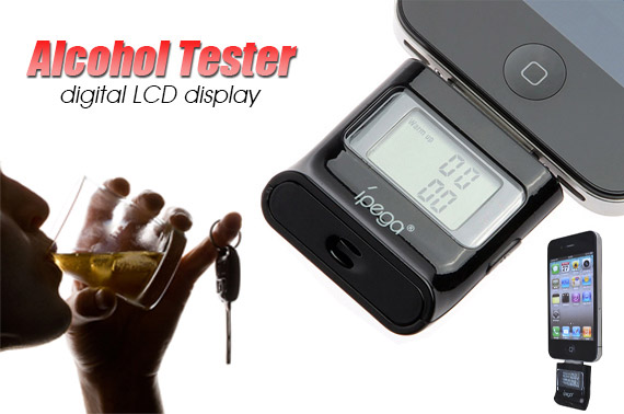 Portable LCD Digital Alcohol Tester for iPhone/ iPad/ iPod