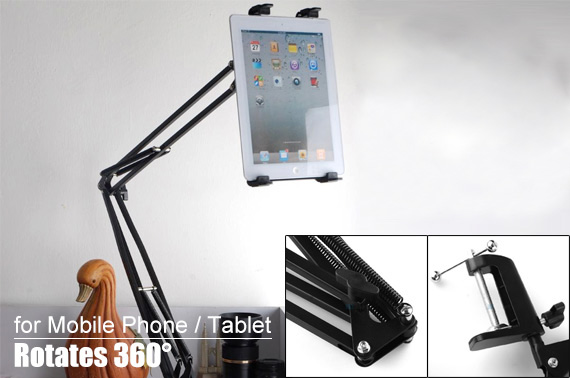 Extra Long Mount Telescopic Stand Mobile Rack For iPad/Tablet