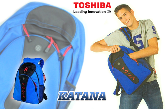 Toshiba Backpack Katana Logo - Blue Ocean
