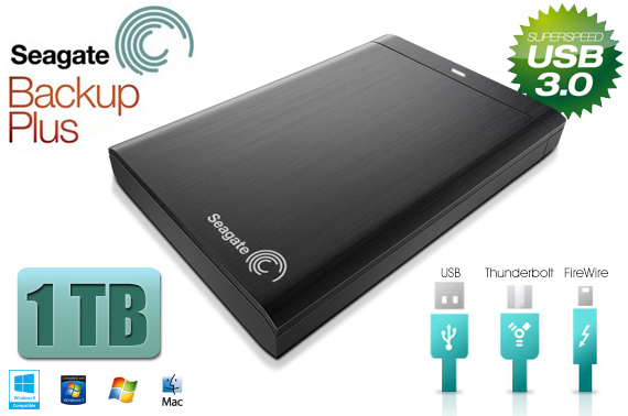 Super Deal: Seagate BACKUP PLUS USB3.0 1TB Portable 2.5