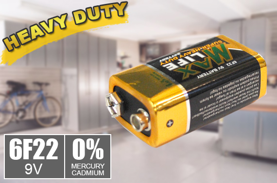 2x 9V Heavy Duty Battery 6F22