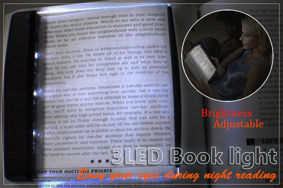 Book Light Panel with 3 LED
