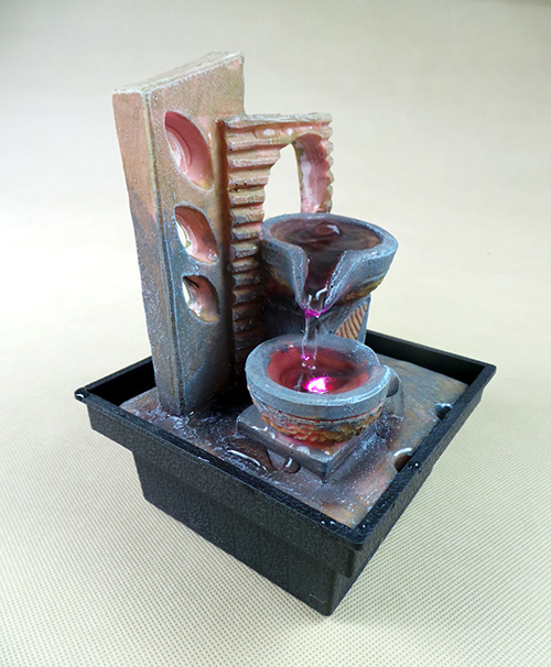 Battery Operated Tabletop Water Fountain with Colour Changing LED Light