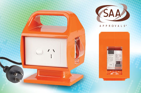 Portable RCD with 15A to 10A Mains Plug Conversion