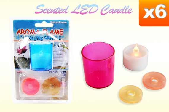 6 Packs of Scented Flameless LED Candles