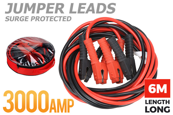 Heavy Duty 3000AMP Surge Protected Jumper Leads