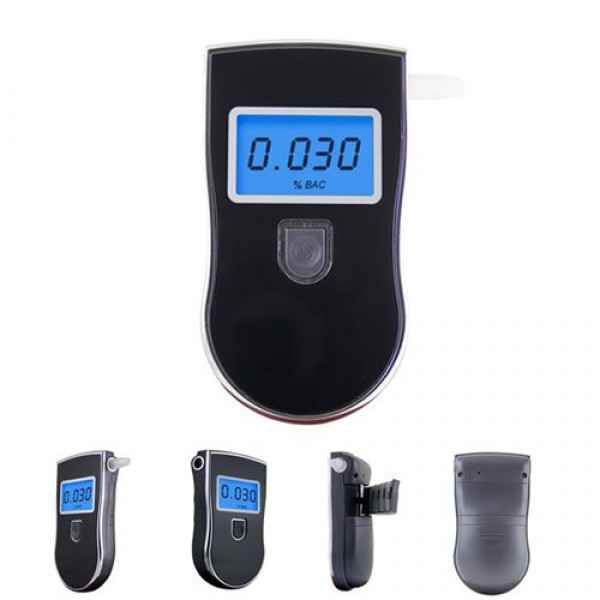High Precision Digital Breath Alcohol Tester with 5 Mouthpieces