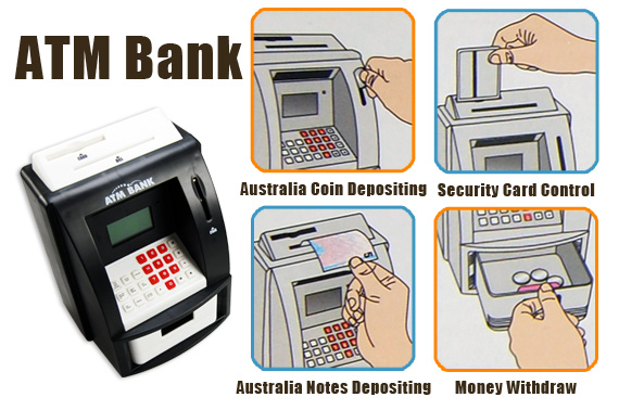 Digital Coin Note ATM Bank Machine Money Box