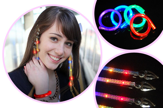 Free Ozstock Day: Party Fun - 1 Flashing LED Twister Bracelet + 1 Flashing LED Hair Clip