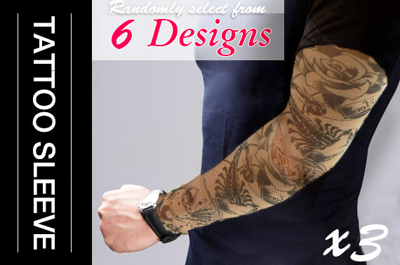 FREE Ozstock Day: 3x Assorted Temporary Tattoo Sleeves