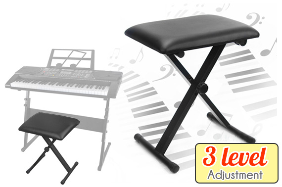 3 Level Adjustable Keyboard Piano Folding Stool