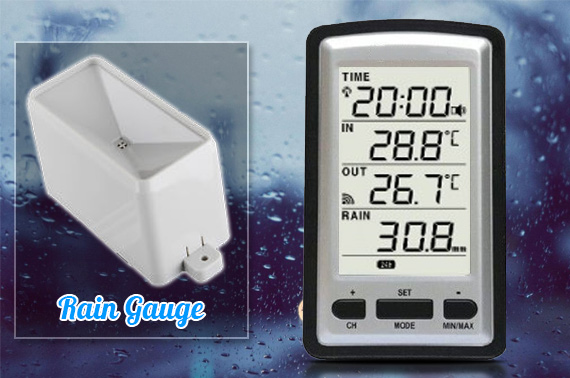 Digital Wireless Weather Station with Rain Gauge