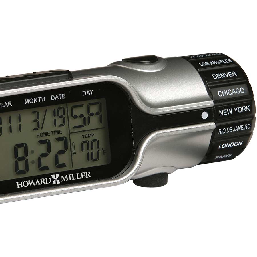 Portable Travel Alarm Clock with LED Light Flashlight