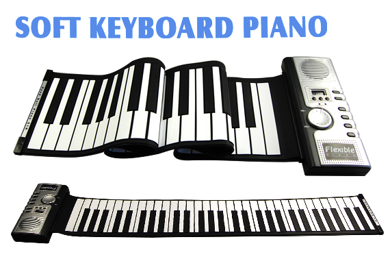 Roll Up Soft Keyboard Digital Electronic Piano with 61 Keys